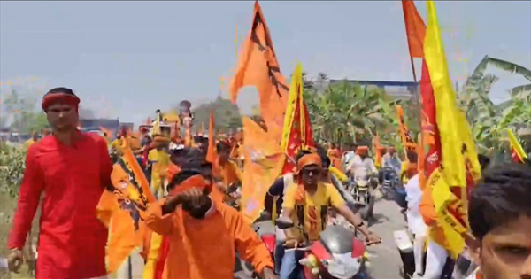 पूर्णिया में रामनवमी पर भव्य शोभायात्रा का आयोजन