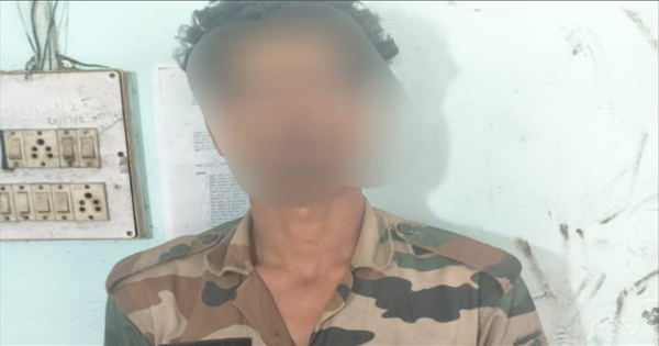 पूर्णिया में फौजी की ड्रेस में घूमते बदमाश को पुलिस ने दबोचा