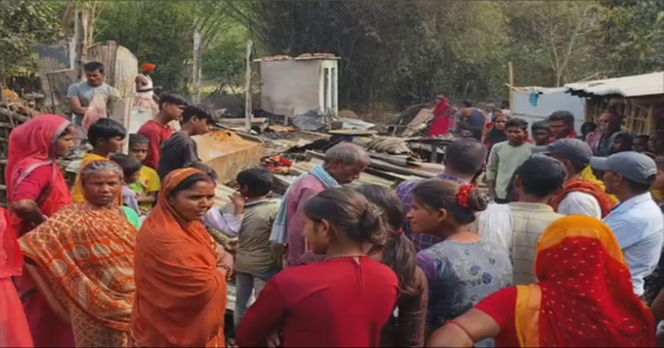 पूर्णिया में आग लगने से 6 घर जलकर राख