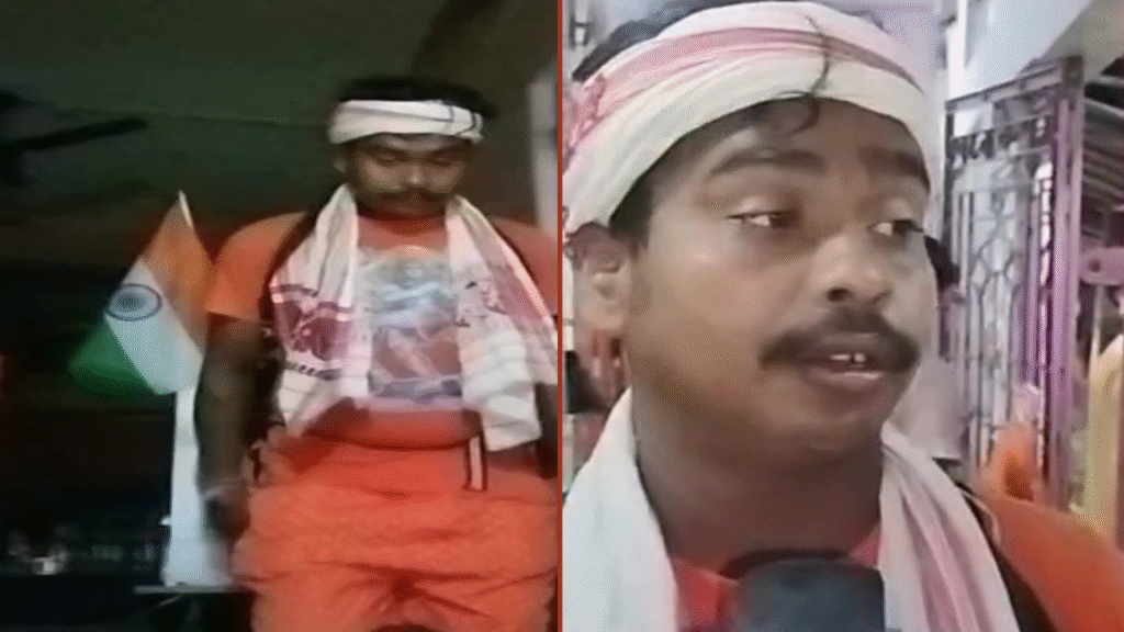 देश में शांति का संदेश लेकर निकला असम का युवक