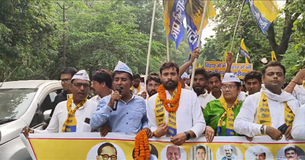 पूर्णिया में AAP की जनसंपर्क पदयात्रा, 2025 में सरकार बनाने का संकल्प