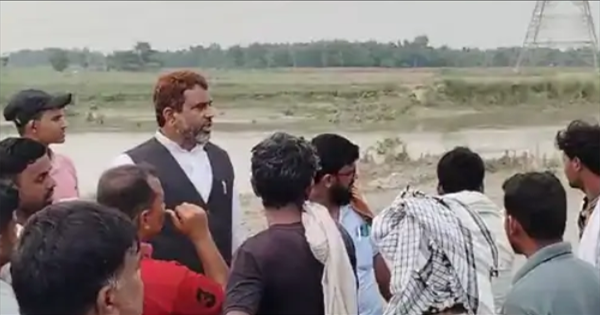 कटाव प्रभावित इलाकों का निरीक्षण कर भड़के AIMIM विधायक