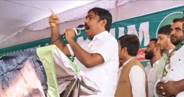 AIMIM प्रत्याशी तौसीफ आलम ने मंच पर पप्पू यादव को दी खुली धमकी