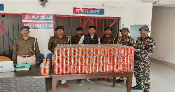 चरघरिया चेक पोस्ट से 404 लीटर विदेशी शराब बरामद