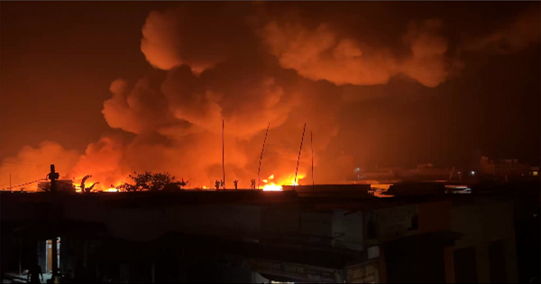 कटिहार के हटिया बाजार में भीषण अग्निकांड