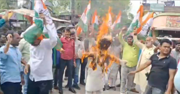 अररिया में महंगाई के खिलाफ कांग्रेस का प्रदर्शन