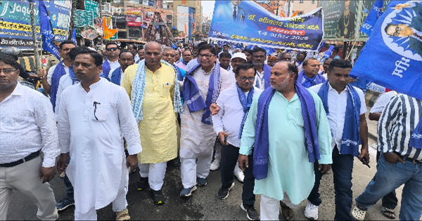 कटिहार में अंबेडकर जयंती पर भव्य शोभायात्रा