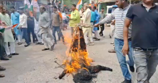 अररिया में महंगाई के खिलाफ कांग्रेस का प्रदर्शन