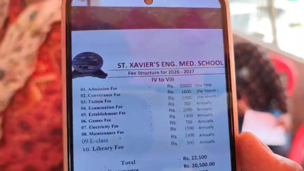 किशनगंज के सेंट जेवियर्स स्कूल पर अभिभावकों का आरोप