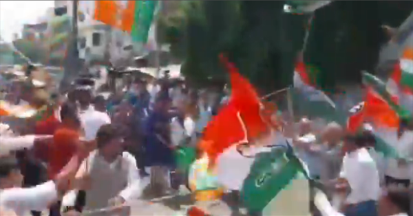 पटना राजनीतिक झड़प: बीजेपी-कांग्रेस आमने-सामने: कांग्रेस कार्यालय के बाहर हिंसक झड़प, पत्थरबाजी और बढ़ा राजनीतिक तनाव